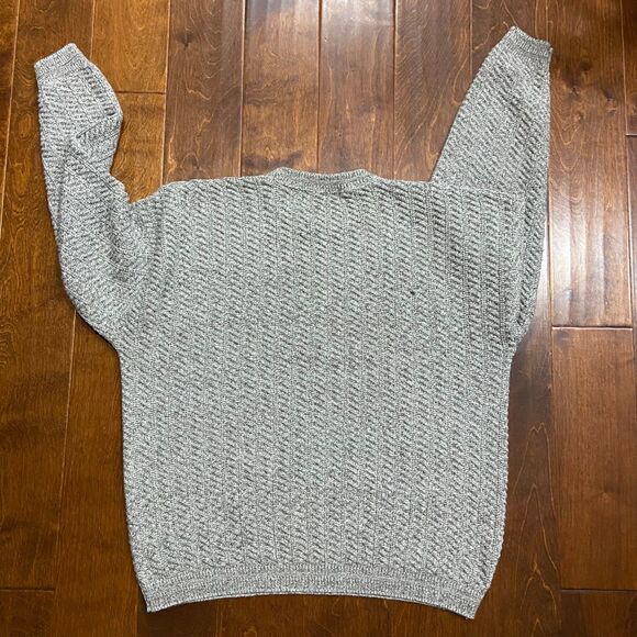 Bill Blass Vintage Crewneck Sweater Gray Pullover Cotton Blend Men's Size Large - Picture 5 of 8